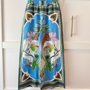 Lug Von Siga Madison printed wide-leg trousers, colorful bird floral 40